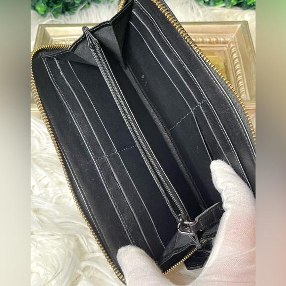 Gucci Bags Gucci Monogram Leather Zip Around Long Wallet Coa Poshmark